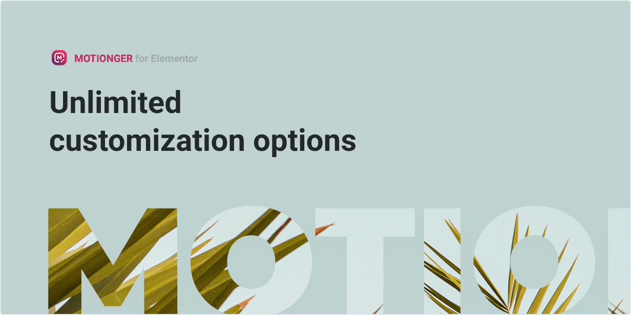 Motionger-Widget Unbegrenzte Anpassungsoptionen