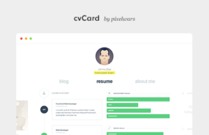 cvCard WP – Responsive WordPress Resume Layout