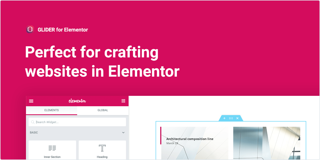 Perfekt zum Erstellen von Websites in Elementor