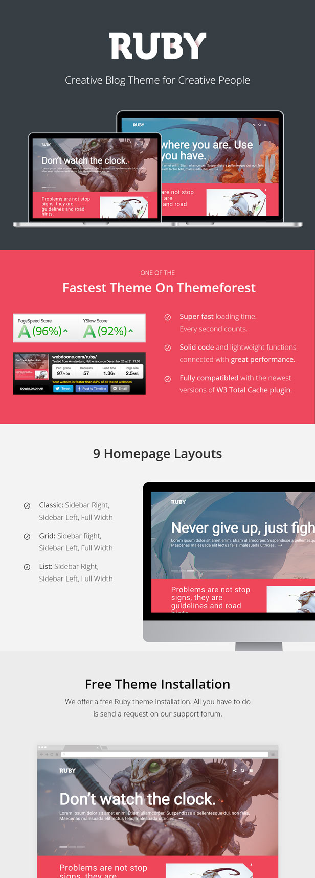 Ruby Theme - Ein kreatives WordPress-Blog-Theme - 2