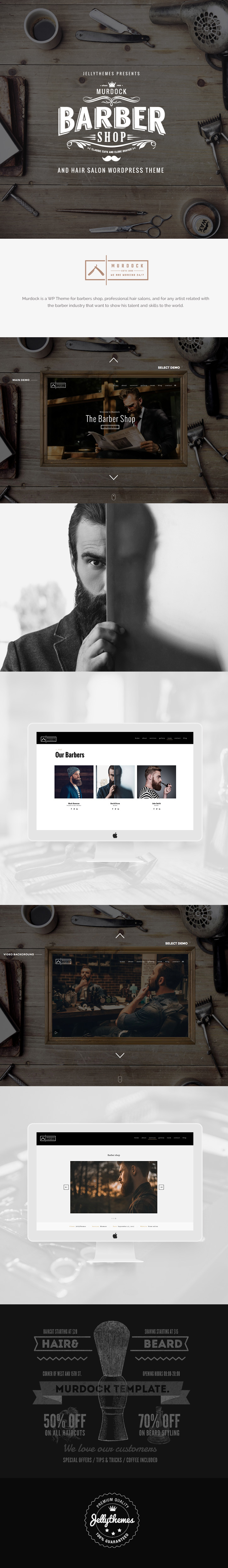 Murdock - Barbershop & Friseursalon WordPress Theme - 1