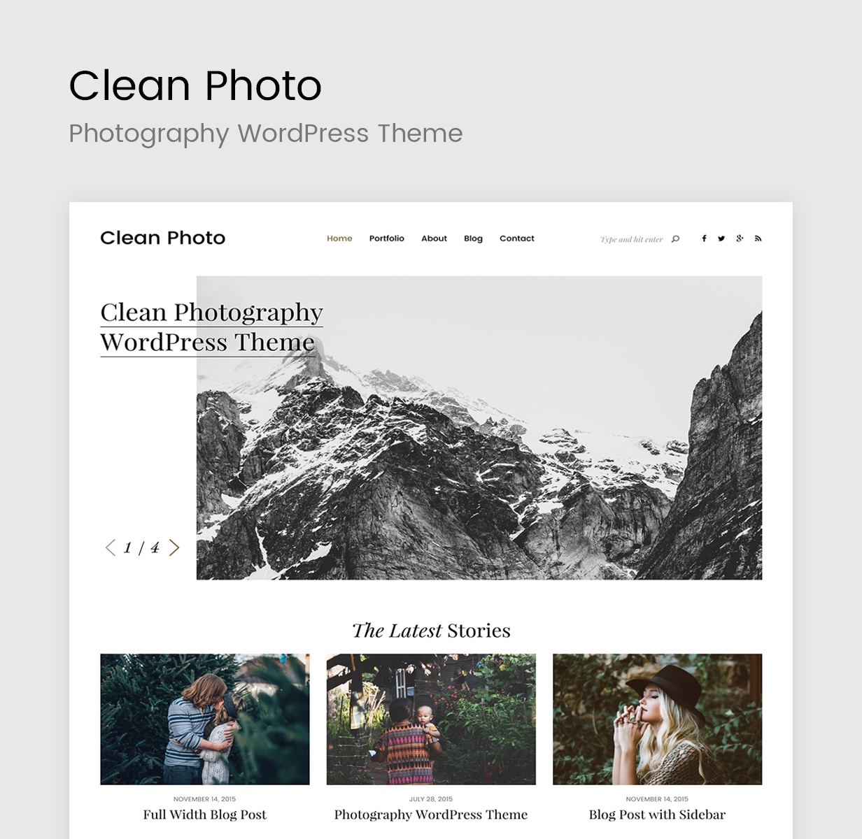 Sauberes Foto - Fotografie Portfolio WordPress Theme - 1