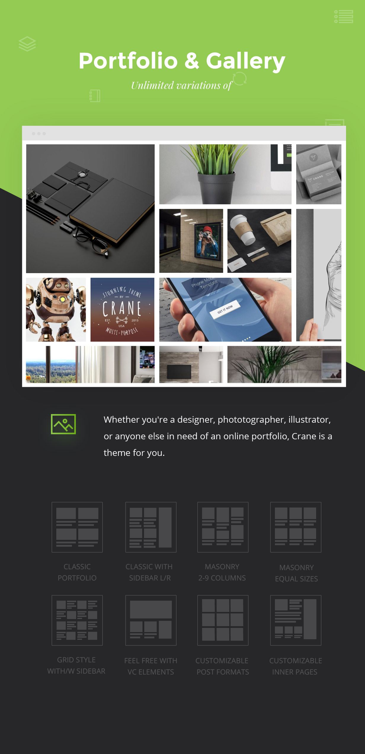 Elegante Widgets für herausragende Portfolios und Galerien