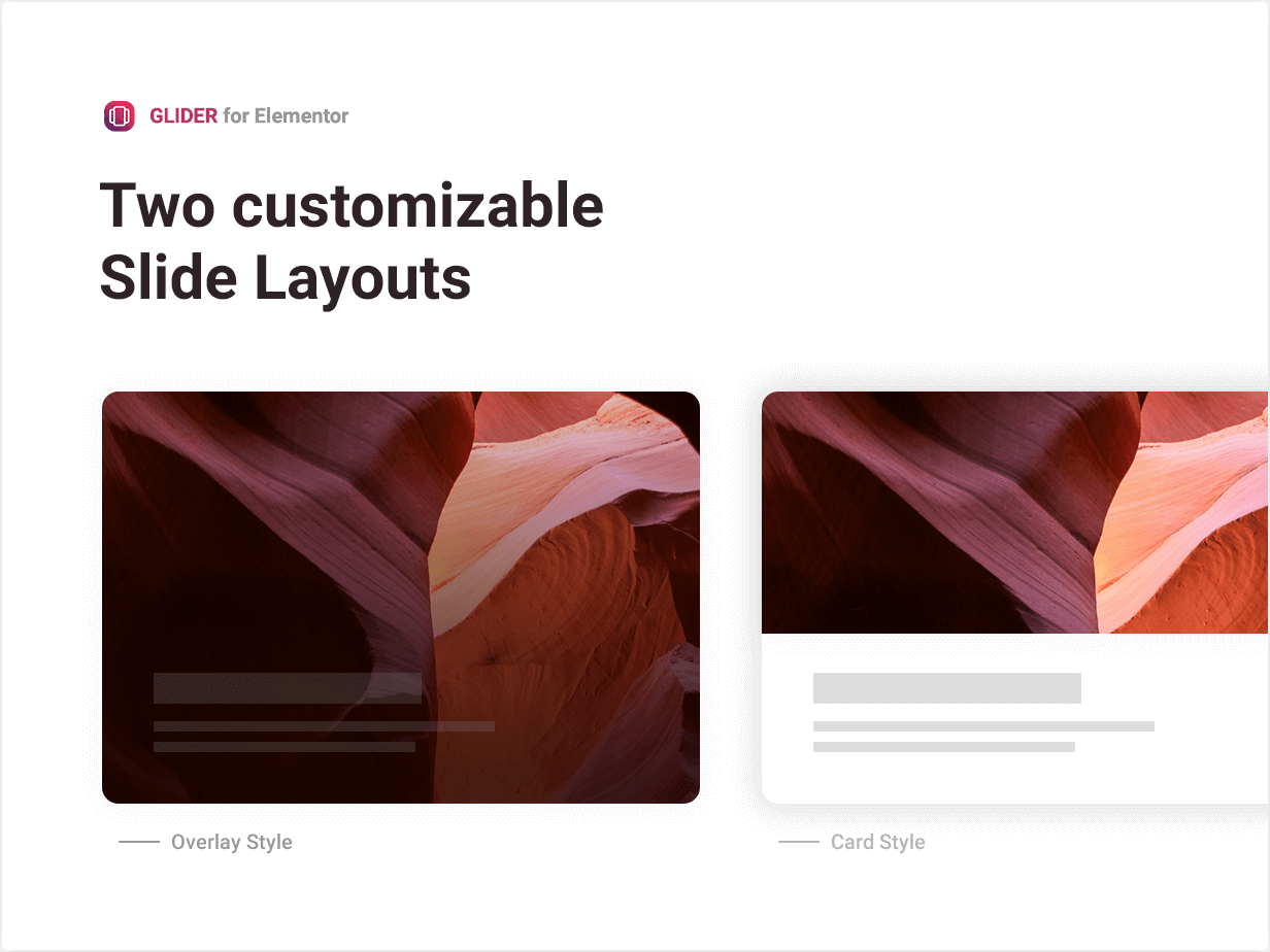 Zwei anpassbare Folienlayouts
