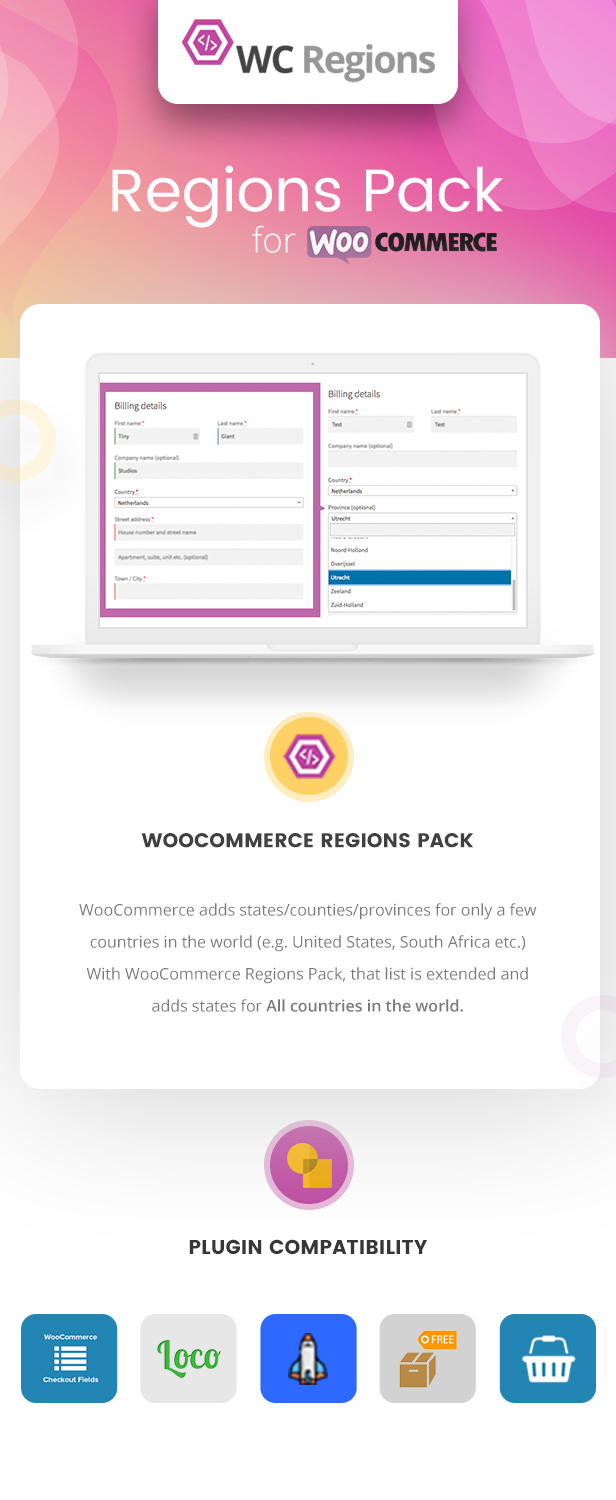 WooCommerce Regions Pack - 1