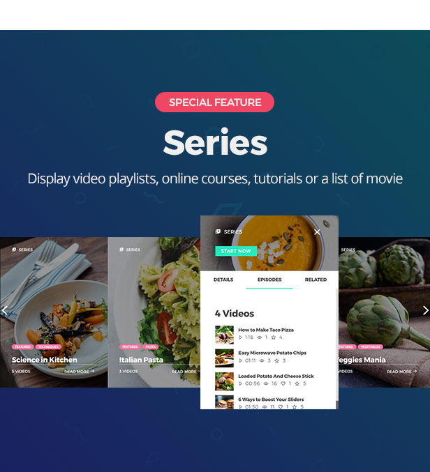 Video-Wiedergabelisten und Serien