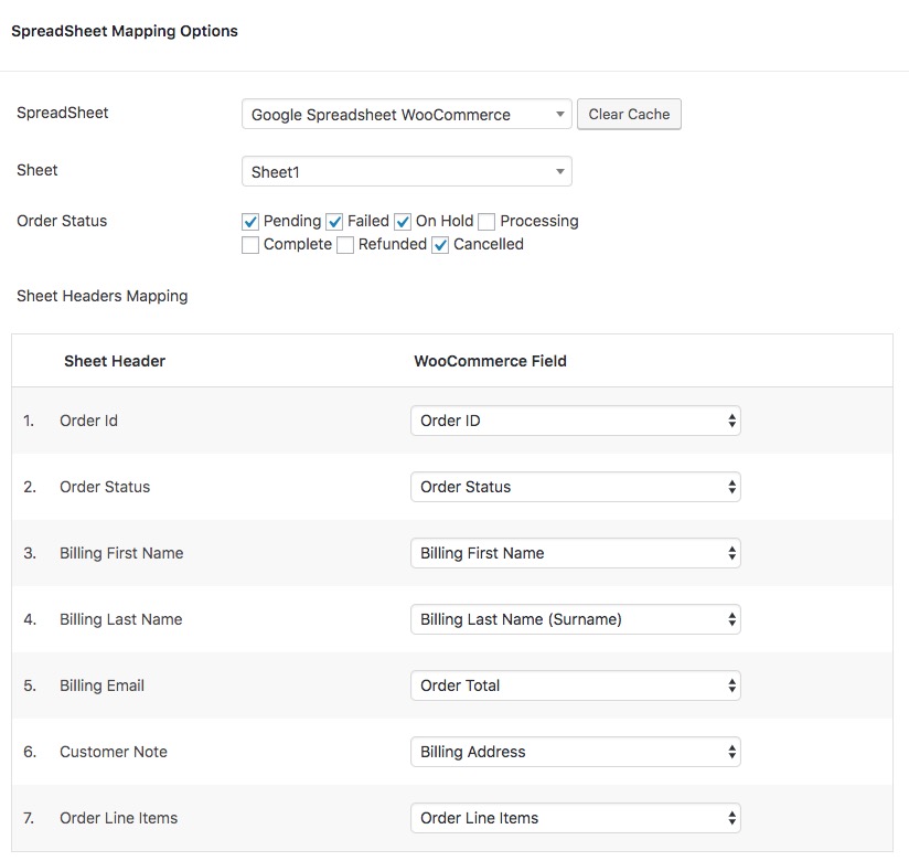 WooCommerce Google Spreadsheet Addon - 2