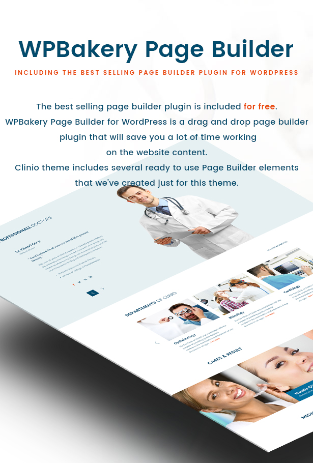 Clinio - Medizinisches und zahnmedizinisches WordPress-Theme WPBakery Page Builder