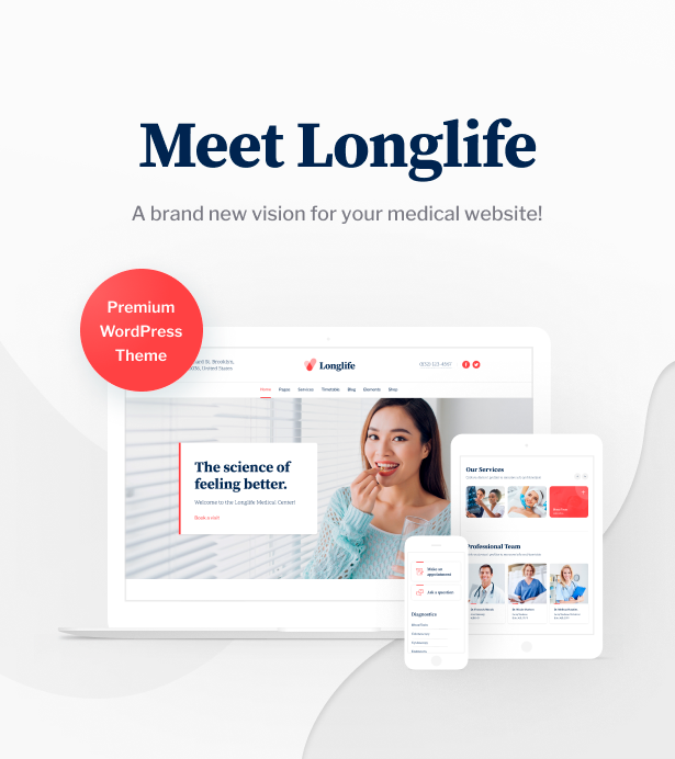 LongLife - Doktor, Gesundheit & Medizin WordPress Theme - 2