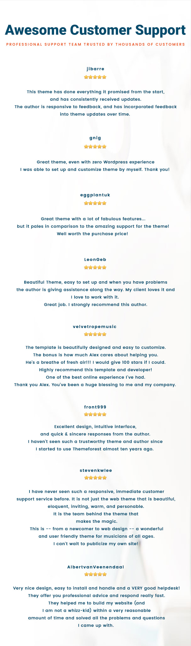 Clinio - Medical & Dental WordPress Theme Fantastischer Kundensupport