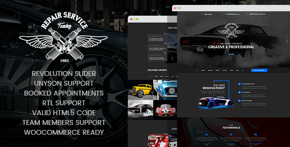 Wordpress Immobilien Template CarRepair - Auto Mechanic & Adjustment WordPress Theme