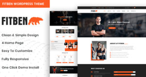 Fitben – Gym Fitness WordPress Vorlage