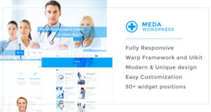 Meda – Gesundheits- und medizinisch ansprechendes WordPress-Layout für Krankenhäuser, Ärzte, Kliniken und Blogs