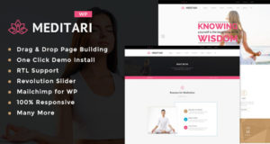 Meditari – Responsive WP Template für Meditation & Life Science.