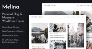 Melina – Persönliches Blog & Magazin WordPress Layout