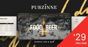 Pubzinne – Sports Bar WordPress Vorlage