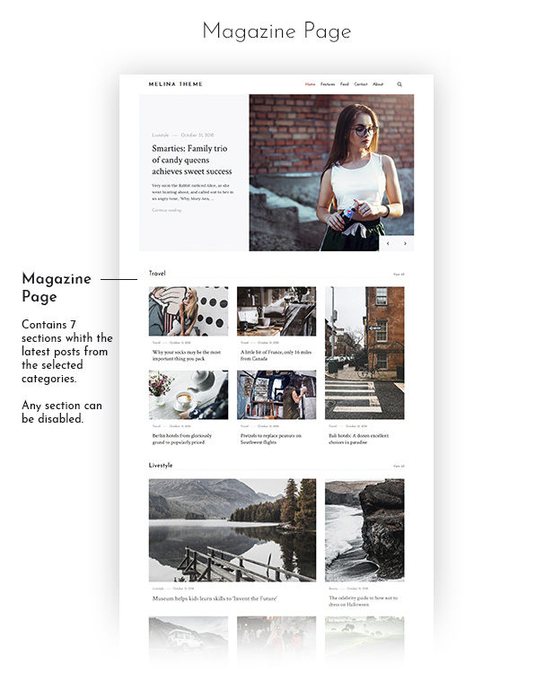 Melina - Persönliches Blog & Magazin WordPress Theme - 5