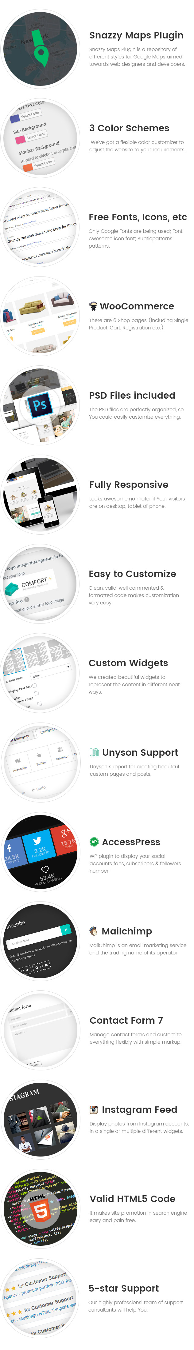 Komfort + - Möbel & Innenarchitektur WordPress-Theme
