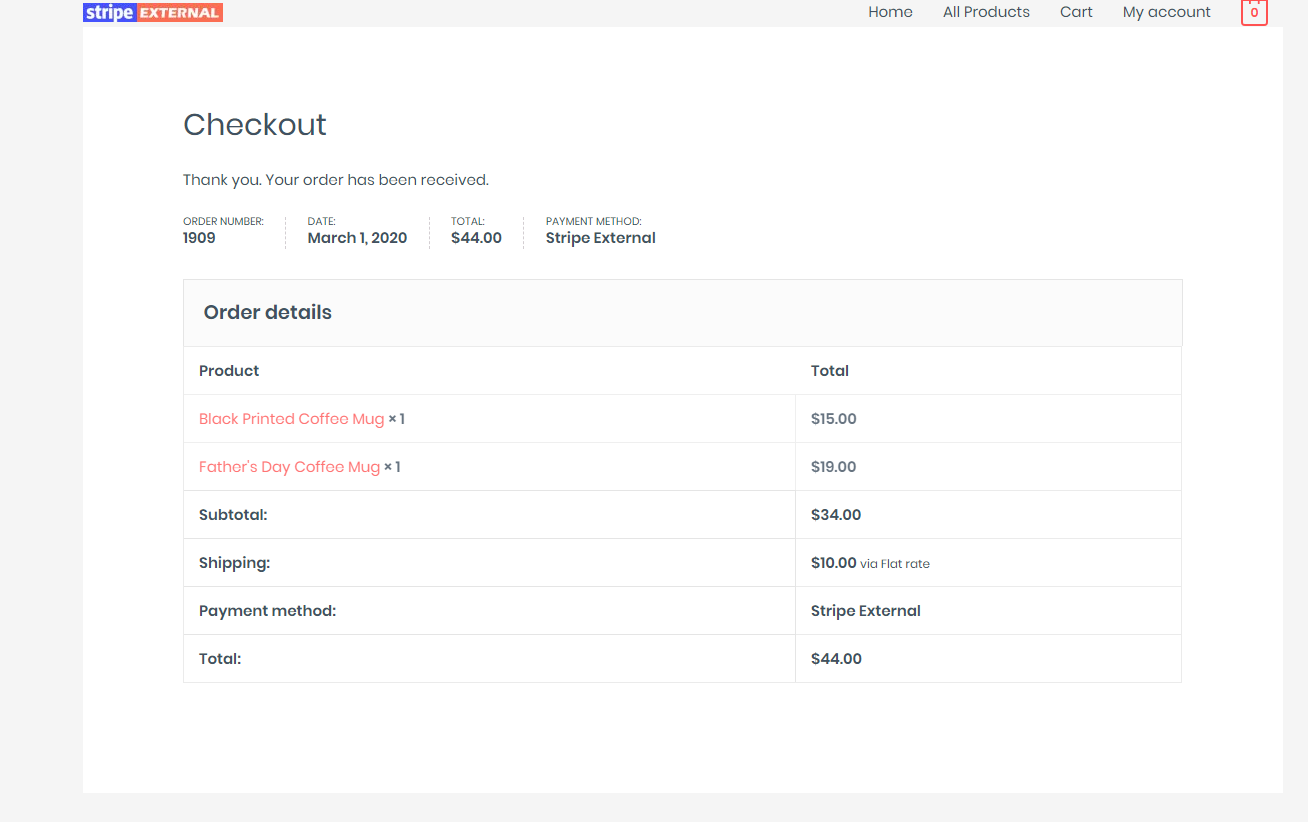 WooCommerce Stripe Externer Kundenbildschirm 3