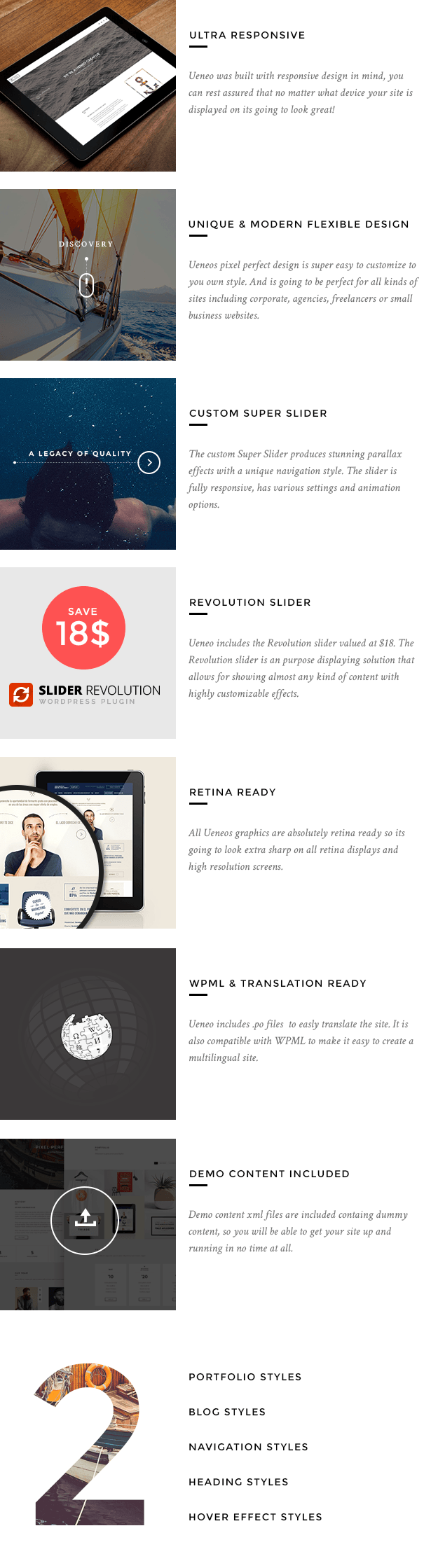 Ueneo - Kreatives einseitiges Parallax-WordPress-Theme - 1