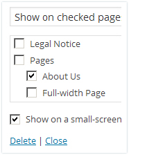 Emerix-Thema - Widget-Anzeige