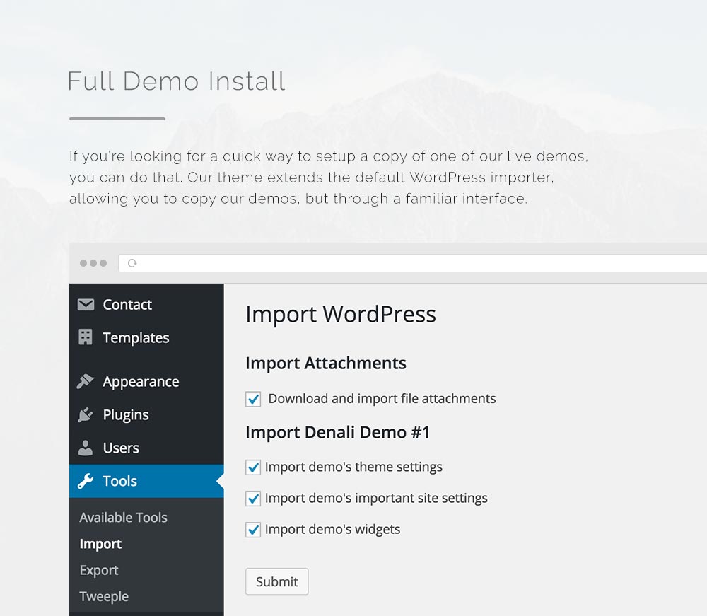 Denali - Responsive Mehrzweck-WordPress-Theme - 1