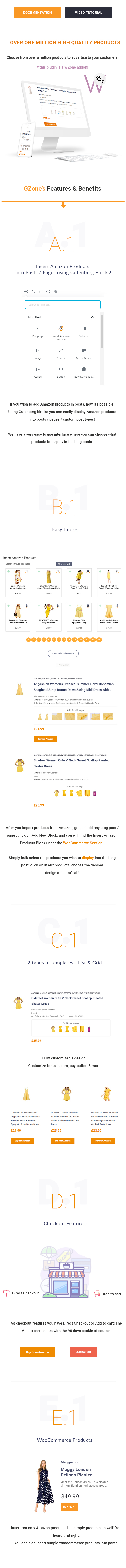 GZone - Fügen Sie Amazon / WooCommerce-Produkte in Posts / Pages ein - 1