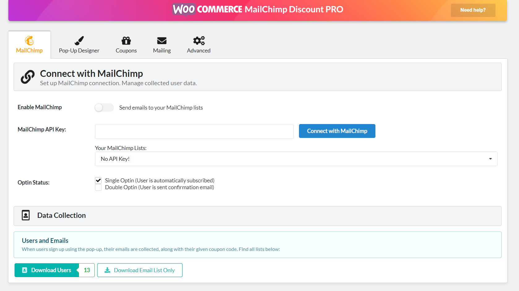 WooCommerce MailChimp Discount PRO - 1