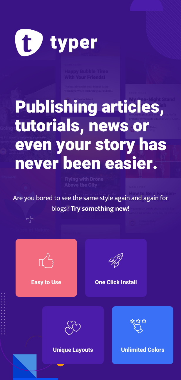 Typer - Erstaunliches Blog- und Multi-Author-Publishing-Thema - 1