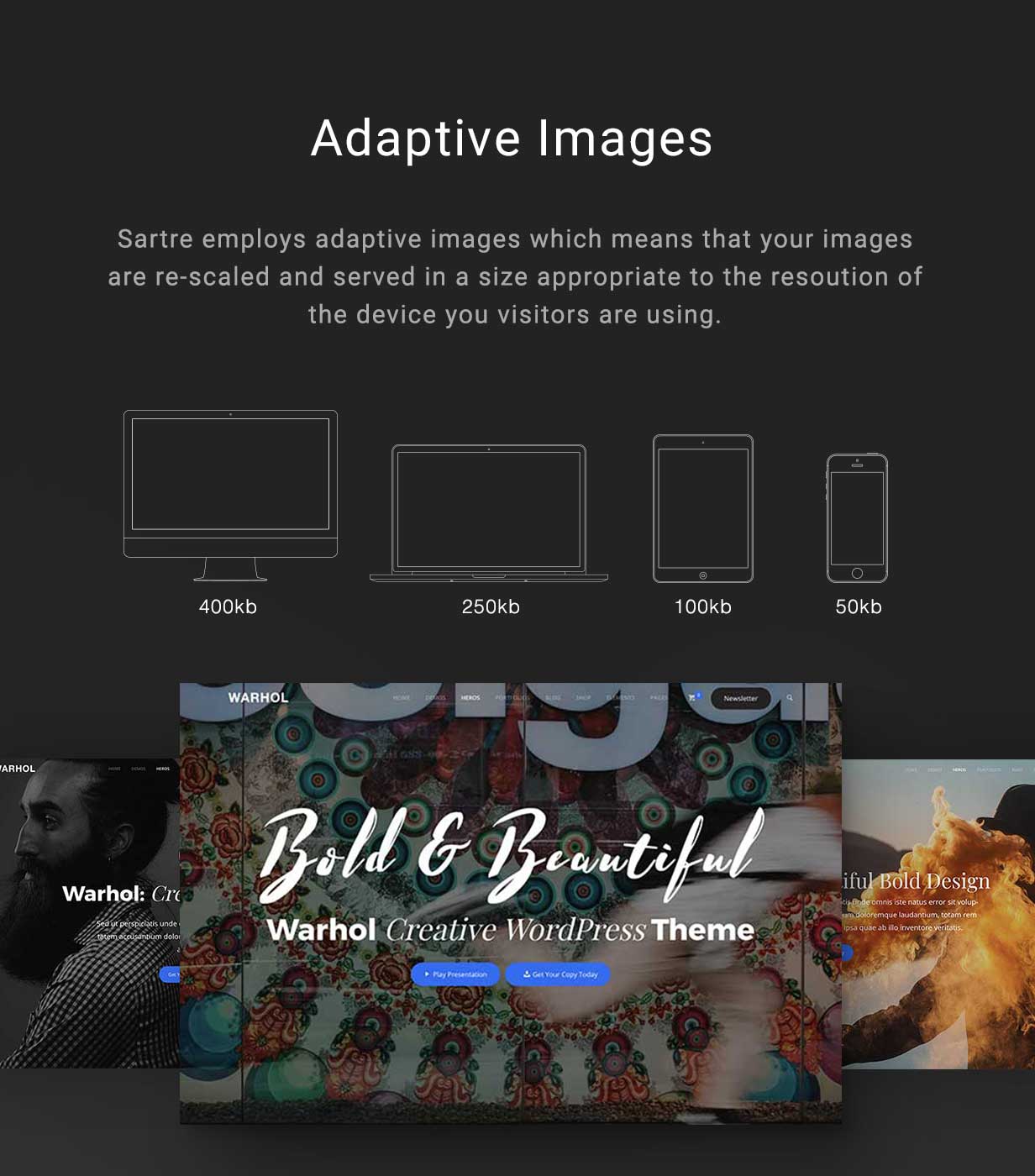 Sartre - Responsive Mehrzweck-WordPress-Theme für Kreative - 4