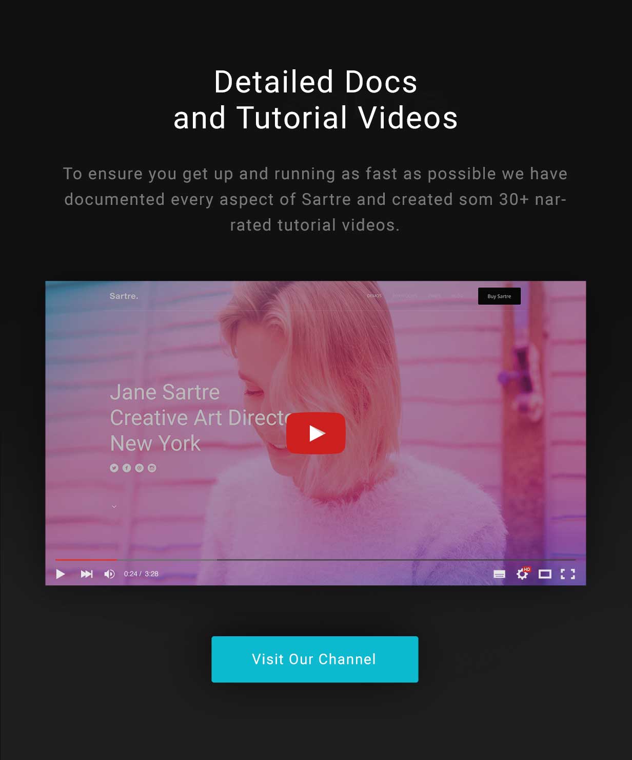 Sartre - Responsive Mehrzweck-WordPress-Theme für Kreative - 6