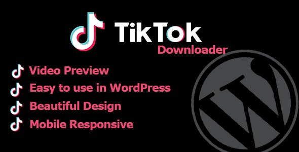 TikTok Video Downloader ohne Wasserzeichen WordPress - CodeCanyon Artikel zum Verkauf