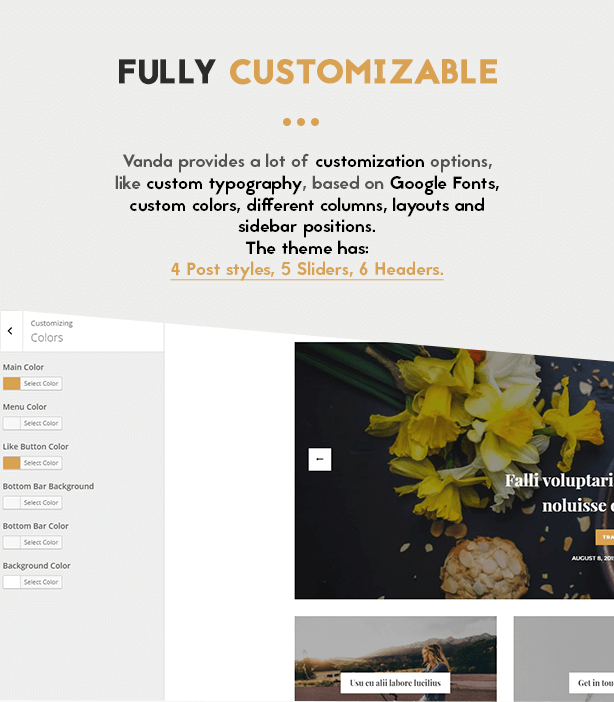 Vanda Blog Theme - Anpassbar