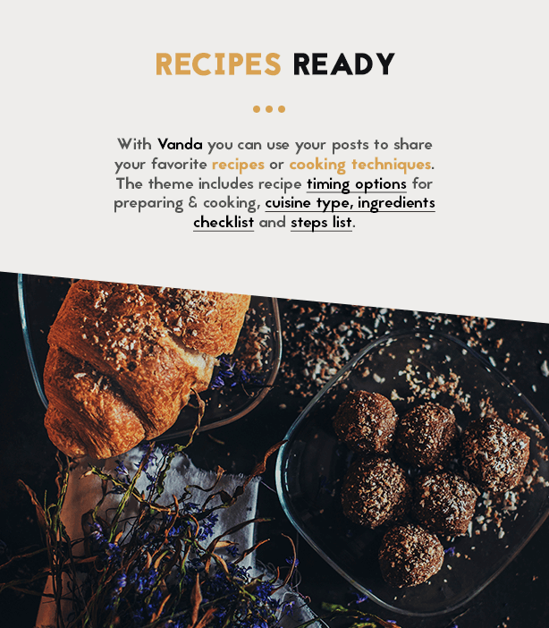 Vanda Blog Theme - Rezeptbeitrag