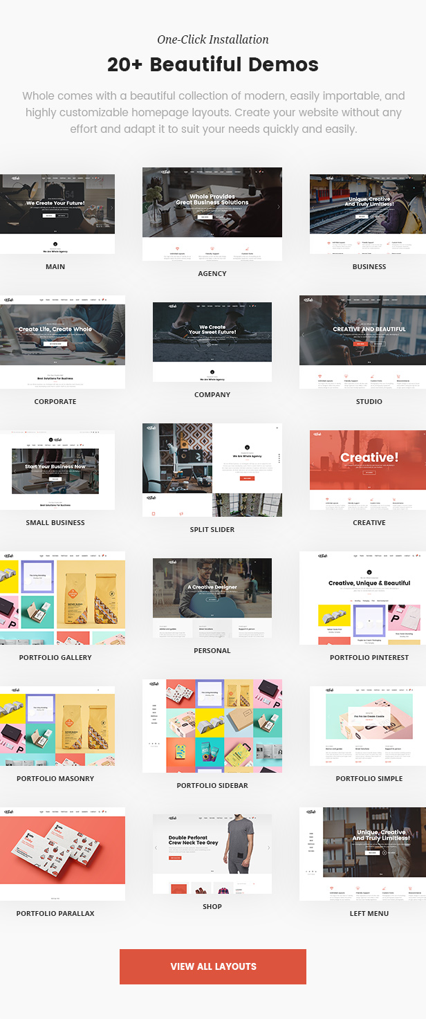 Ganzes - Kreatives Mehrzweck-WordPress-Theme - 1