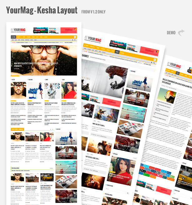 Yourmag WordPress-Thema - Kesha-Stil