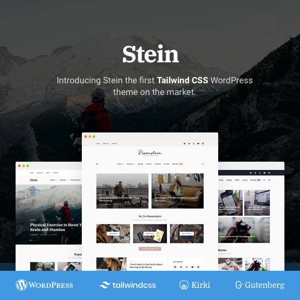 Stein ~ TailwindCSS WordPress Theme für Blogger - 1