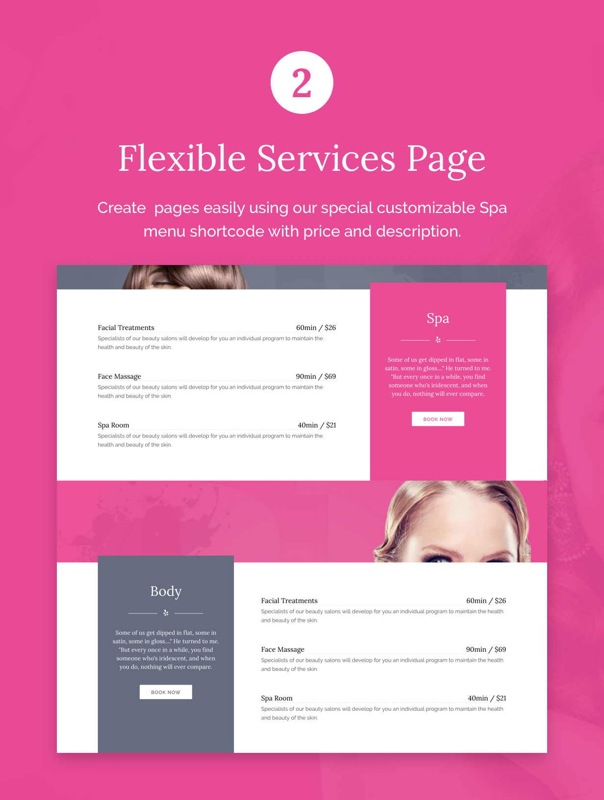 Tirex Beauty - WordPress-Theme für Schönheitssalons - 3