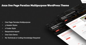Anza One Page Parallax Mehrzweck-WordPress-Template