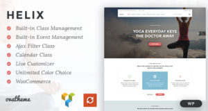 Helix – Yoga Club Kalender WordPress Vorlage