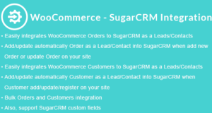 WooCommerce – SugarCRM-Integration