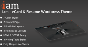 iam – Resume / Personal / Portfolio Responsive WordPress Vorlage