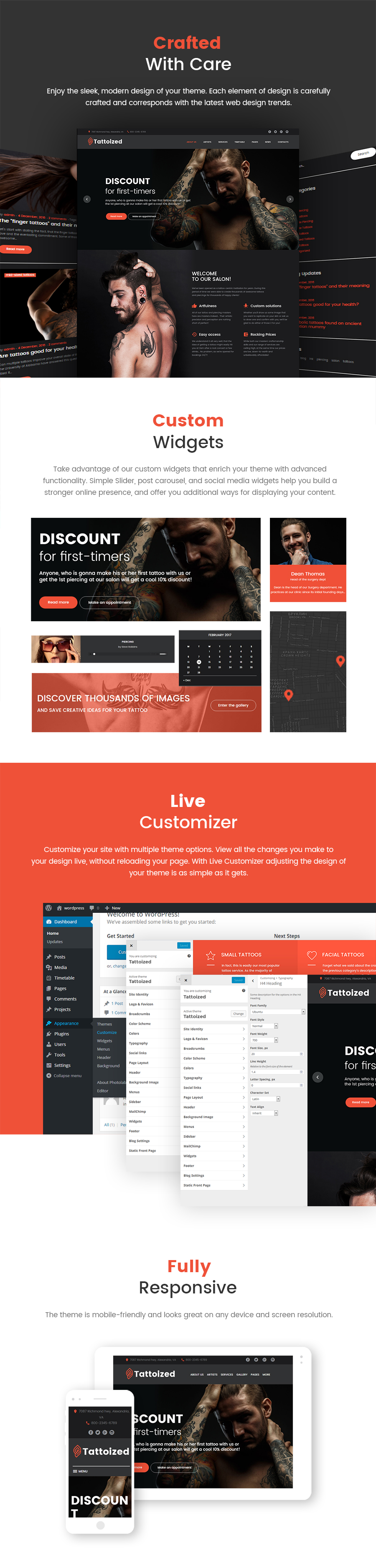 Tattoized - Tattoo Salon WordPress Theme - 4