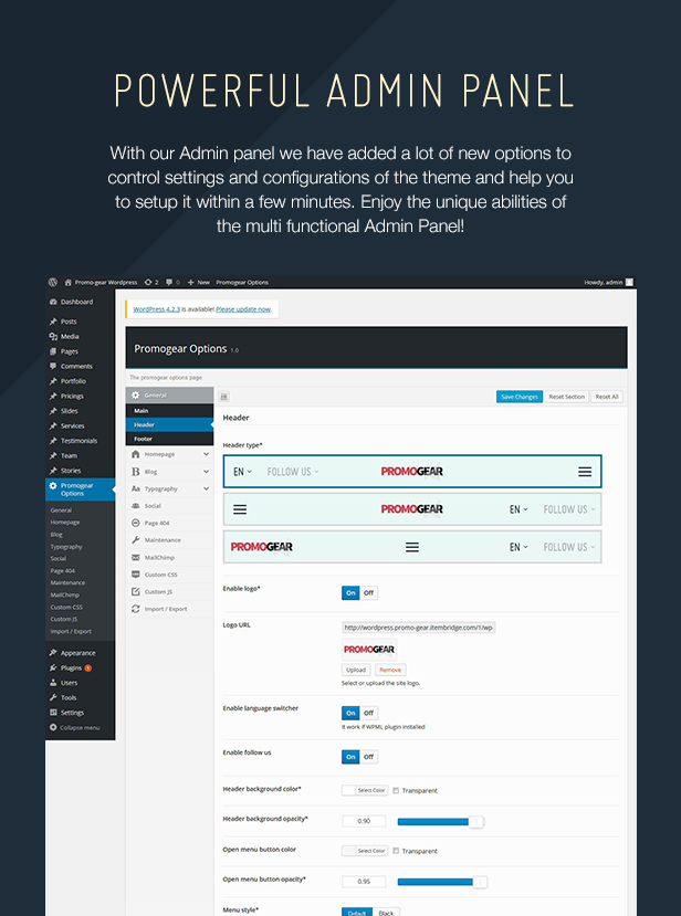 Leistungsstarkes Admin-Panel