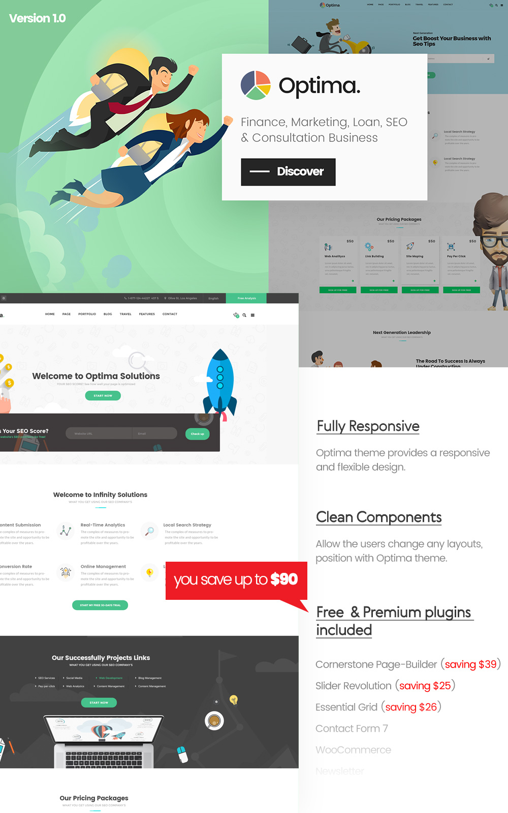 Optima - Mehrere Lösungen für Business WordPress Theme - 1