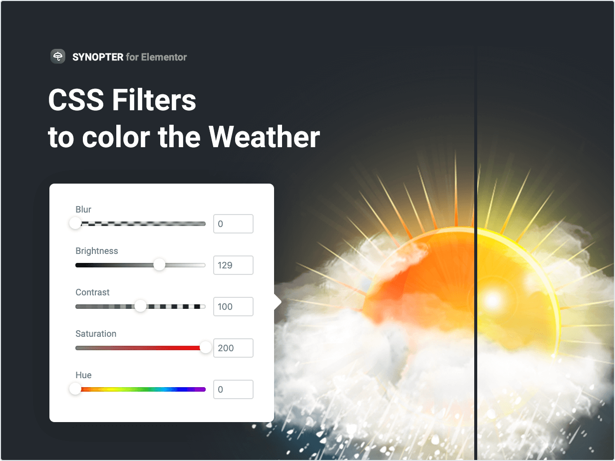 CSS-Filter zum Färben des Wetters