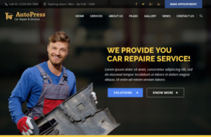 AutoPress – Autoreparatur & Services WordPress Template