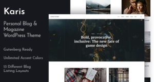 Karis – Persönliches Blog & Magazin WordPress Layout