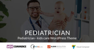 Kinderarzt – Kinder kümmern sich um WordPress Vorlage