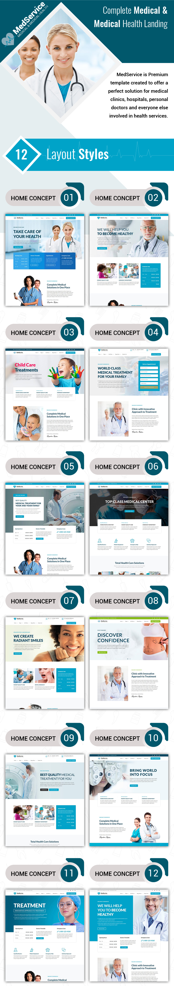 MedService - Medizinisches Klinikkrankenhaus WordPress Theme - 1